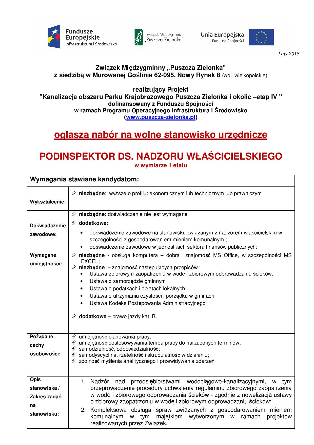 2018_02_23_REKRUTACJA_POWT_Podinspektor_Nadzor_wlascicielski_PUBLIKACJA-page-001