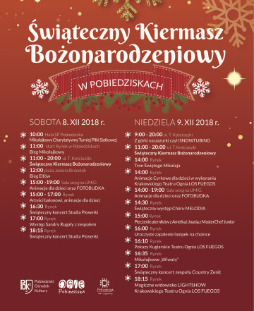 KIERMASZ BOŻONARODZENIOWY PLAKAT LEKKI na f. 2018