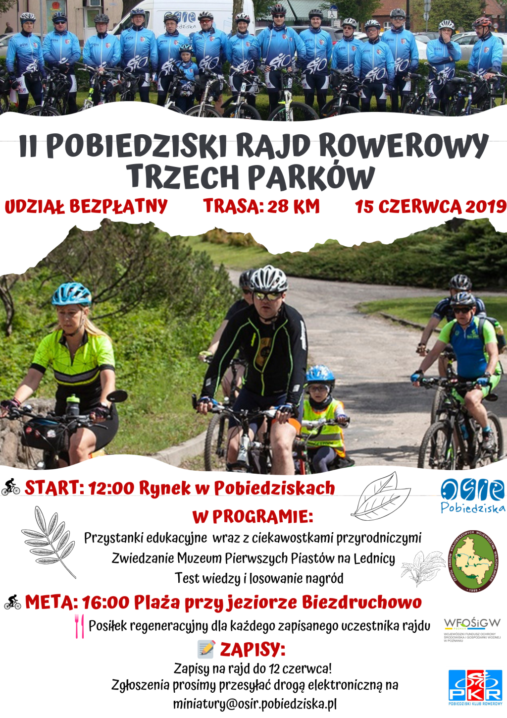 PLAKAT RAJD ROWEROWY POPRAWIONE LOGO