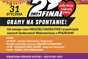 POBIEDZISKA WOŚP PLAKAT FINAŁ POBIEDZISKA NA F