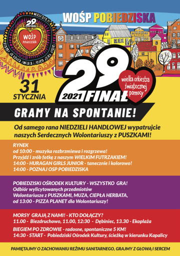 POBIEDZISKA WOŚP PLAKAT FINAŁ POBIEDZISKA NA F