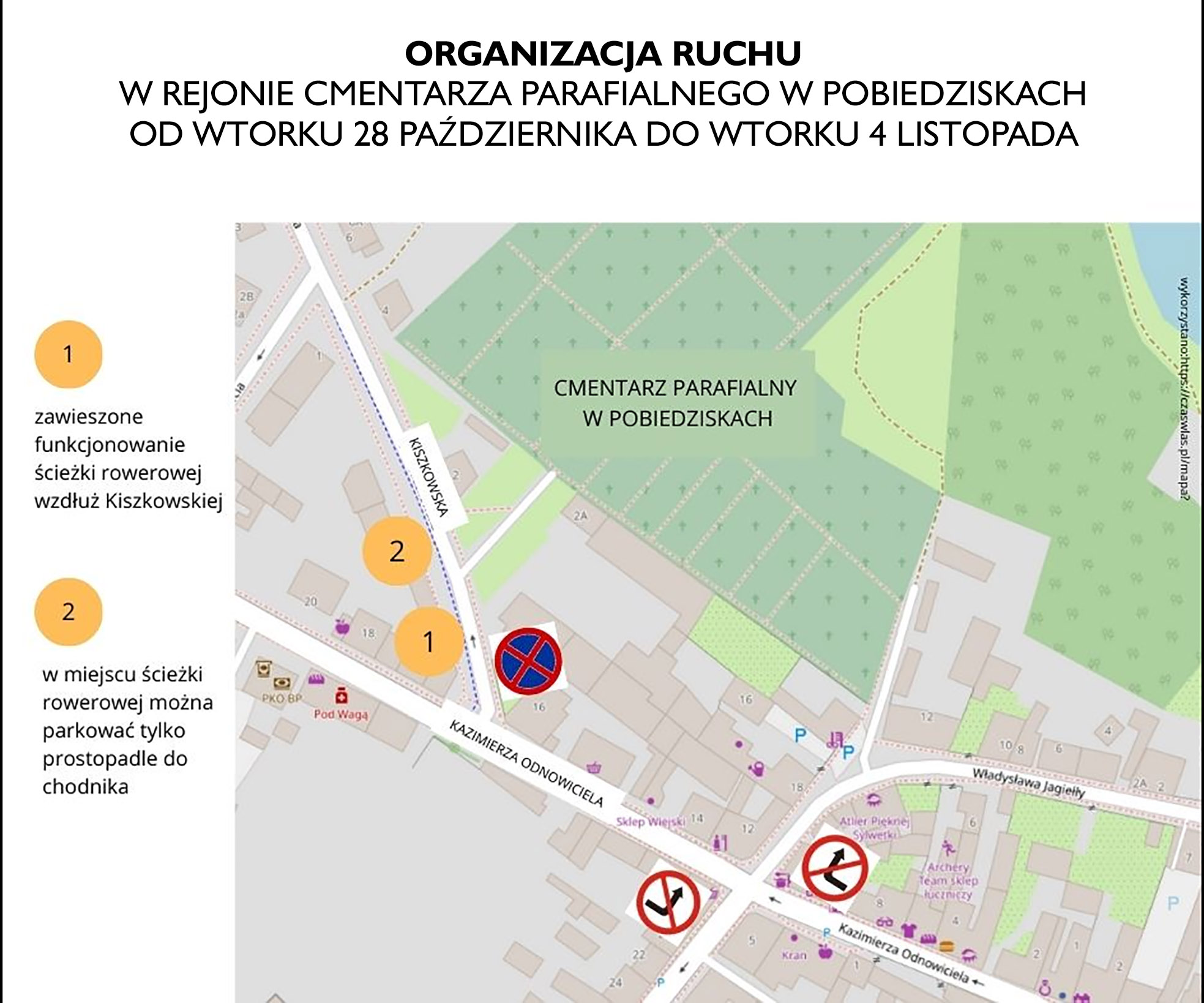 ORGANIZACJA RUCHU NA 1 LISTOPADA 2025
