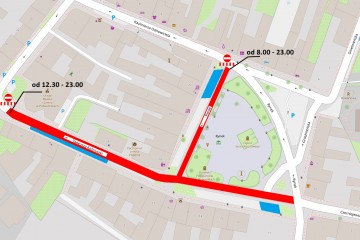 mapka zamknieta ulica Dożynki 2026 ok 1